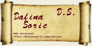 Dafina Šorić vizit kartica